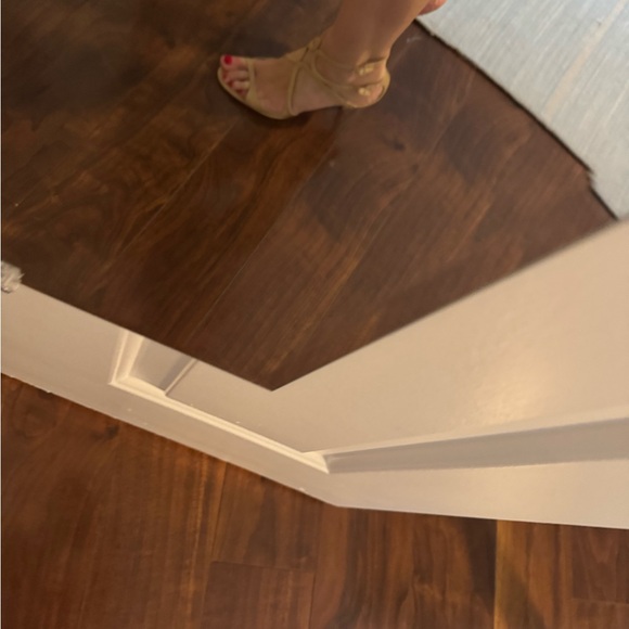 Jimmy Choo Nude Patent Lang Strappy Heels - Picture 8 of 8